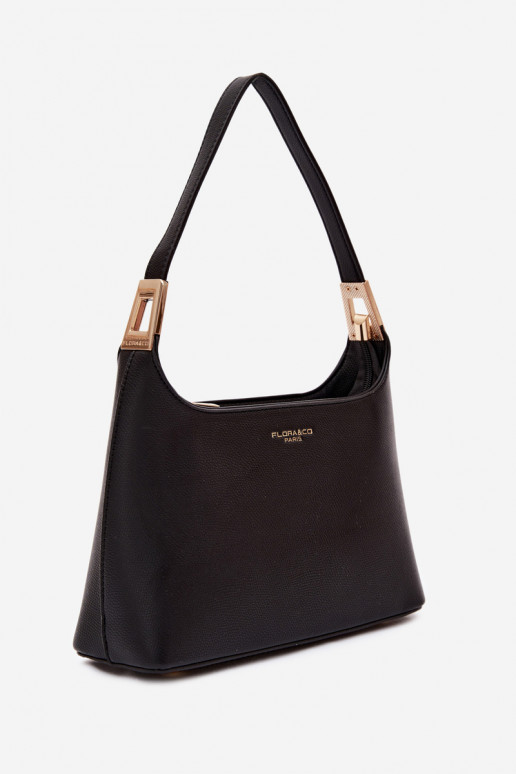 Bolso de cuero sintético en negro Gretta