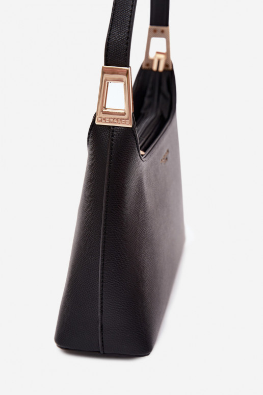 Bolso de cuero sintético en negro Gretta