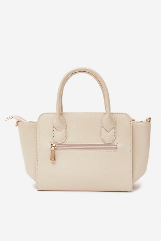 Bolso tipo de cuero sintético en arena clara Odelia