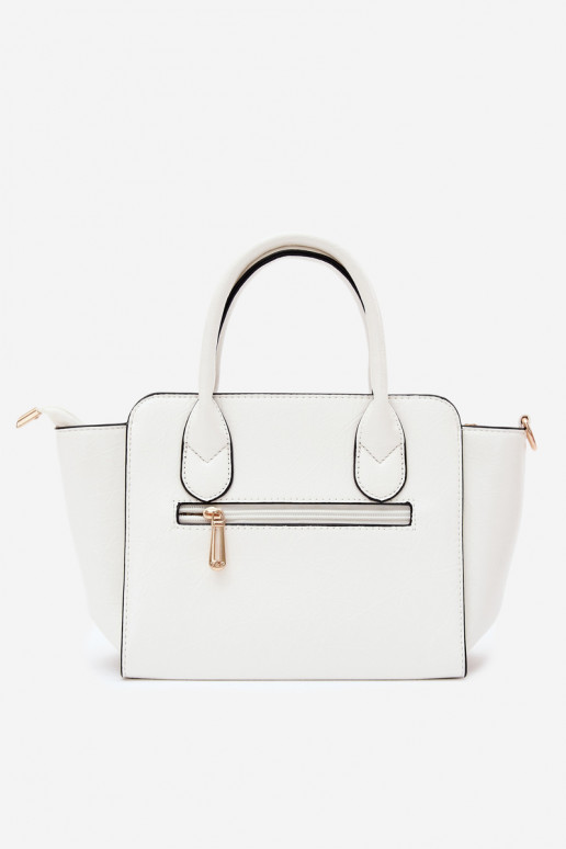 Bolso tipo de cuero sintético en blanco Odelia