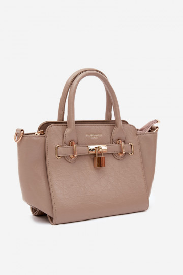 Bolso tipo de cuero sintético en marfil Odelia 2