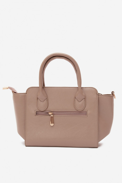 Bolso tipo de cuero sintético en marfil Odelia