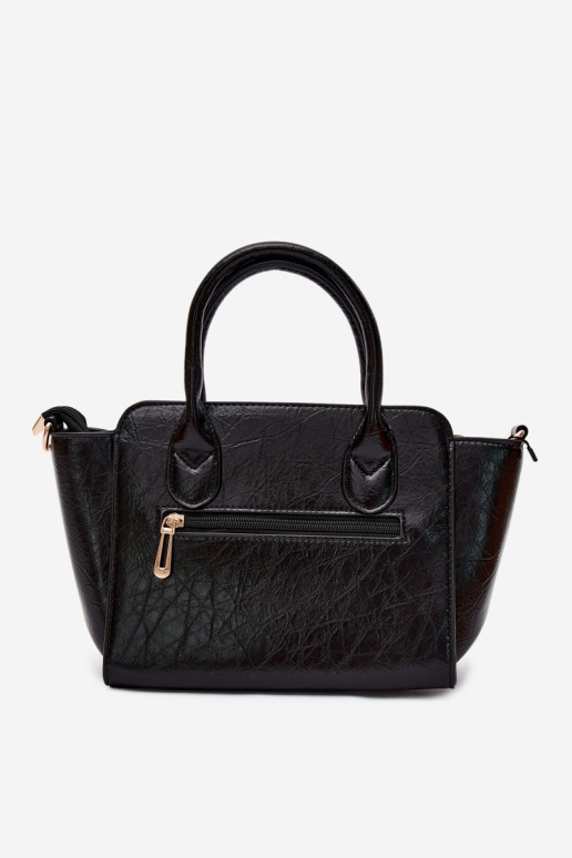 Bolso tipo de cuero sintético en negro Odelia