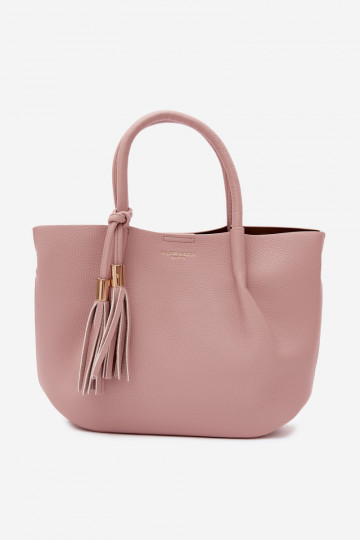 Bolso de cuero sintético en rosa Fleece