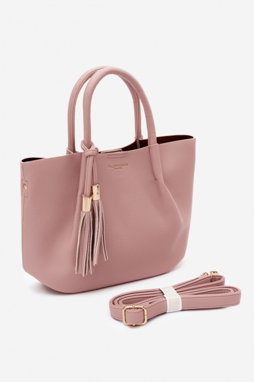 Bolso de cuero sintético en rosa Fleece
