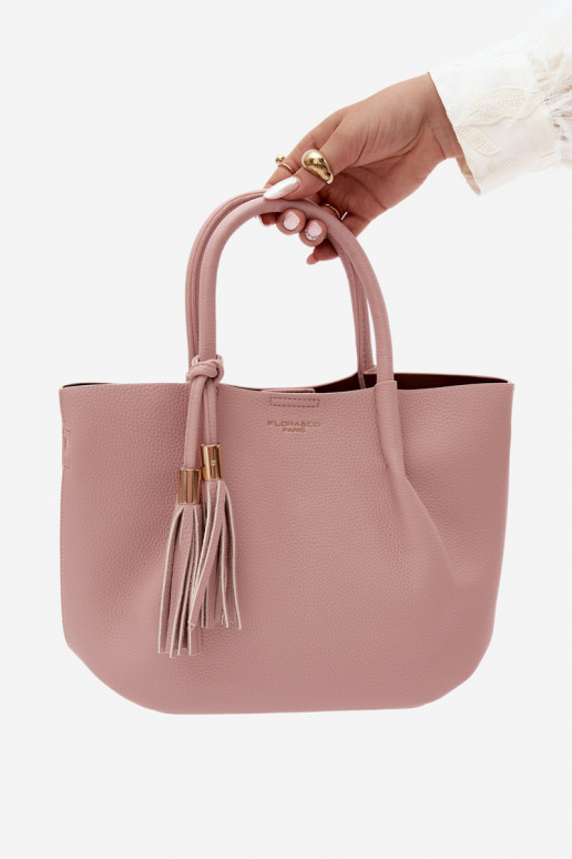 Bolso de cuero sintético en rosa Fleece