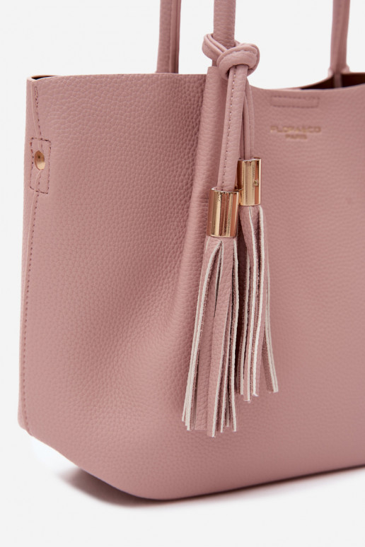 Bolso de cuero sintético en rosa Fleece