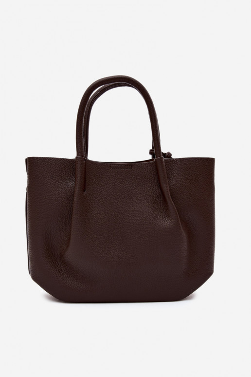 Bolso de cuero sintético en chocolate Fleece