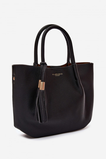 Bolso de cuero sintético en negro Fleece 2