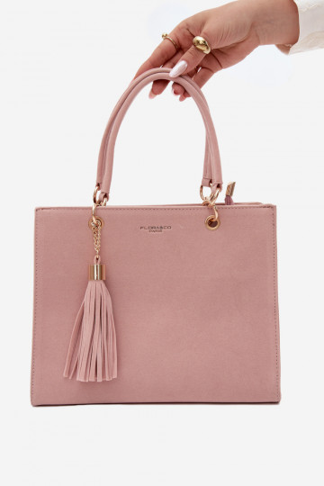 Bolso tipo de ante sintético en rosa Ottilie