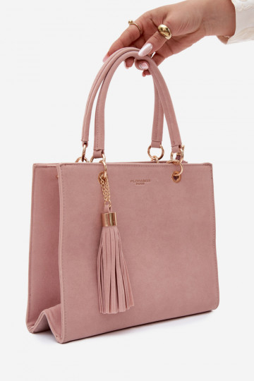 Bolso tipo de ante sintético en rosa Ottilie 2