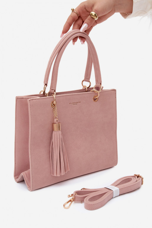 Bolso tipo de ante sintético en rosa Ottilie