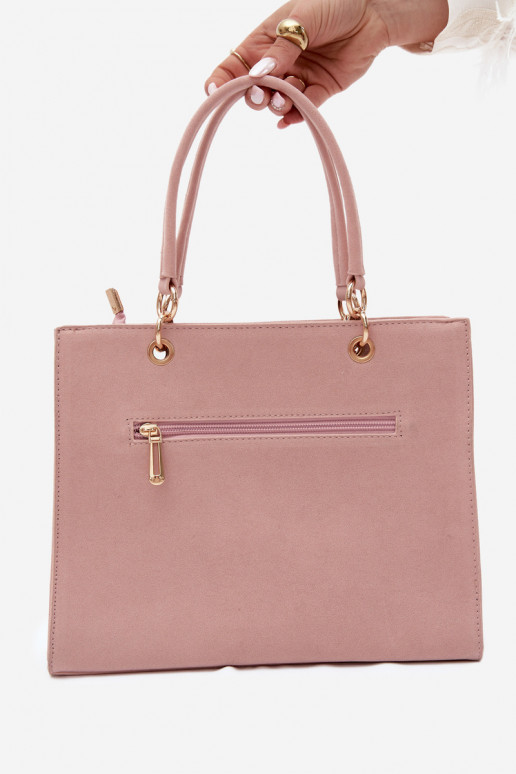 Bolso tipo de ante sintético en rosa Ottilie