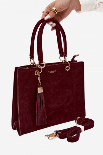 Bolso de ante sintético burdeos Ottilie 2