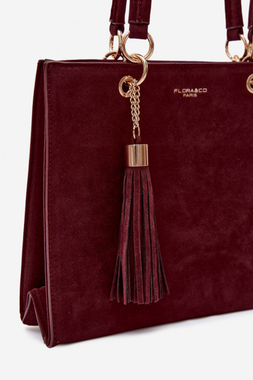Bolso de ante sintético burdeos Ottilie