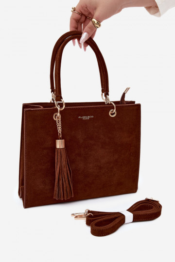 Bolso de ante sintético chocolate Ottilie 2
