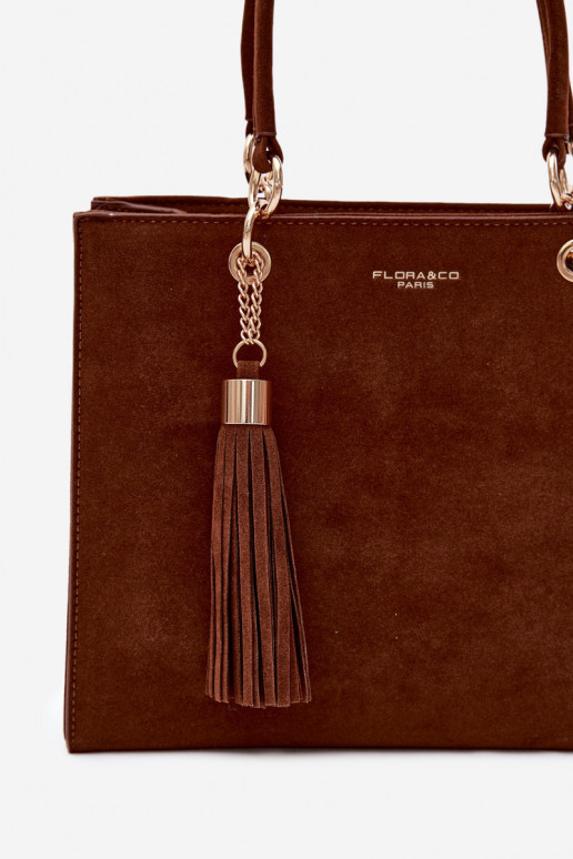 Bolso de ante sintético chocolate Ottilie