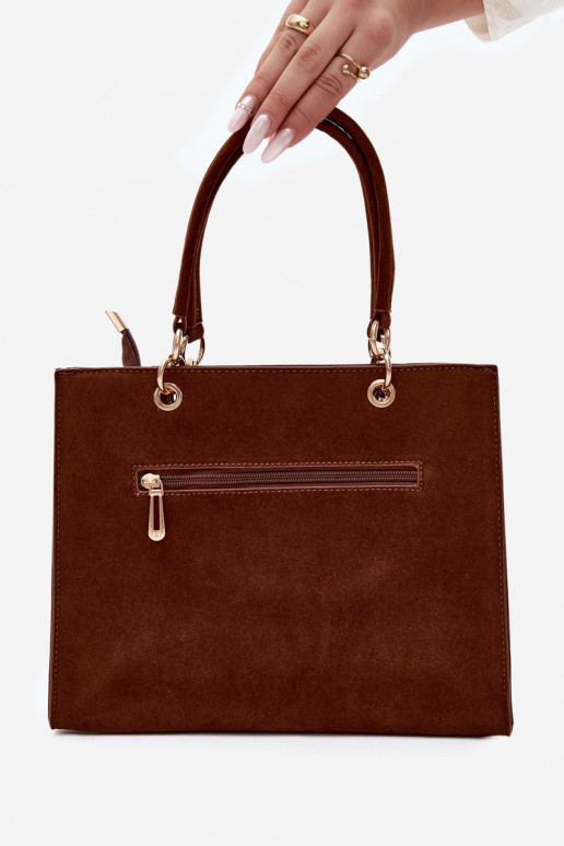 Bolso de ante sintético chocolate Ottilie