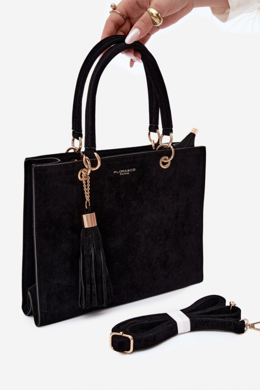 Bolso de ante sintético negro Ottilie