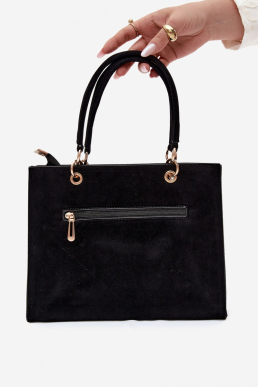 Bolso de ante sintético negro Ottilie