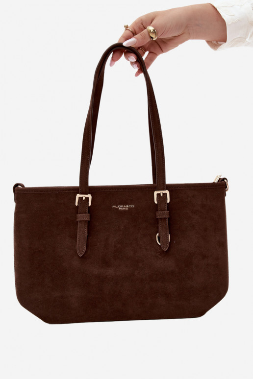 Bolso de ante sintético chocolate Araminta