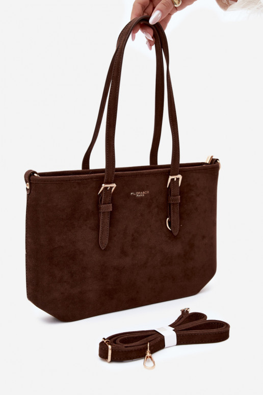 Bolso de ante sintético chocolate Araminta