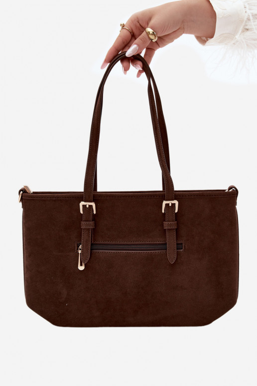 Bolso de ante sintético chocolate Araminta