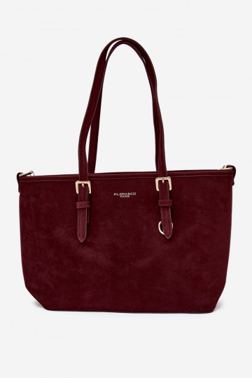 Bolso de ante sintético burdeos Araminta