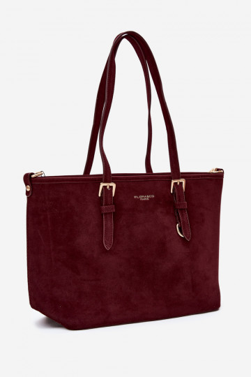Bolso de ante sintético burdeos Araminta 2