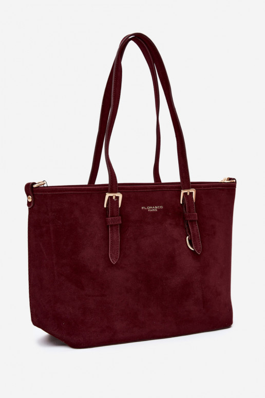 Bolso de ante sintético burdeos Araminta
