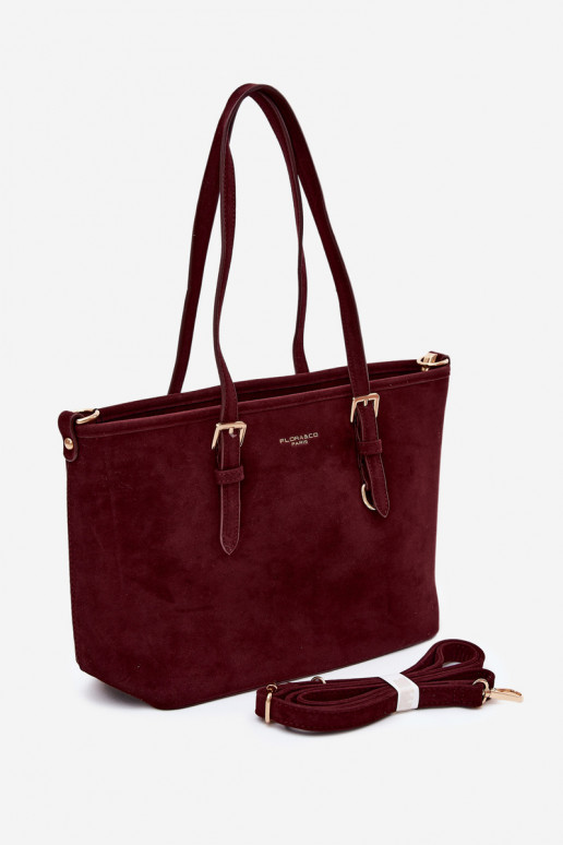 Bolso de ante sintético burdeos Araminta