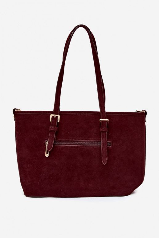 Bolso de ante sintético burdeos Araminta