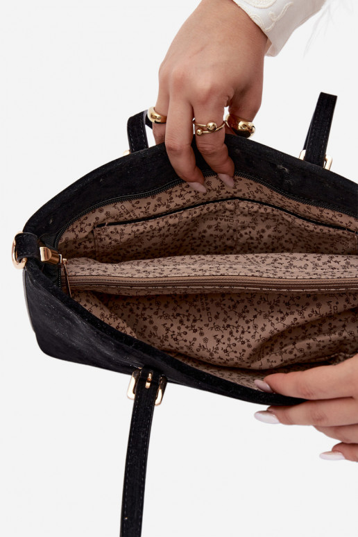 Bolso de ante sintético negro Araminta
