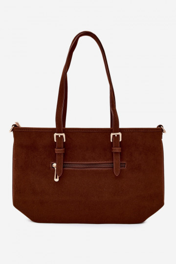 Bolso de ante sintético marrón Araminta