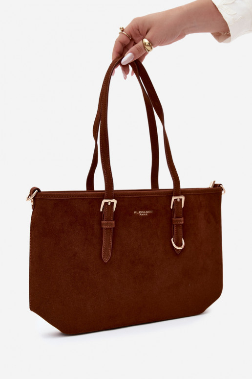 Bolso de ante sintético marrón Araminta