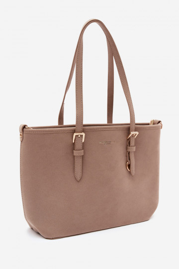 Bolso de ante sintético marfil Araminta
