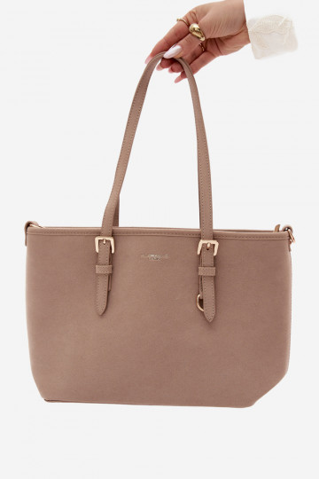 Bolso de ante sintético marfil Araminta 2
