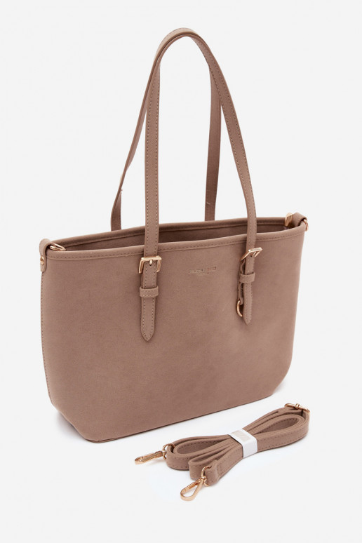 Bolso de ante sintético marfil Araminta