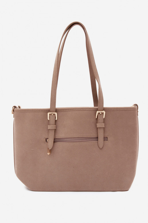 Bolso de ante sintético marfil Araminta