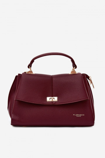 Bolso de mujer en piel sintética burdeos Sybella