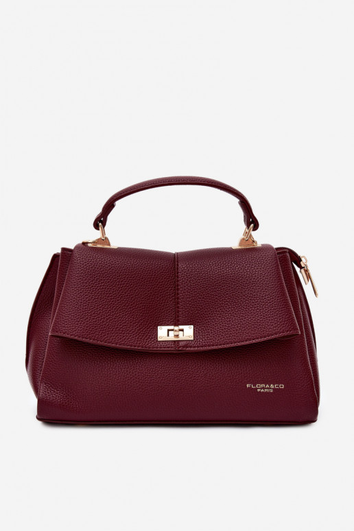 Bolso de mujer en piel sintética burdeos Sybella