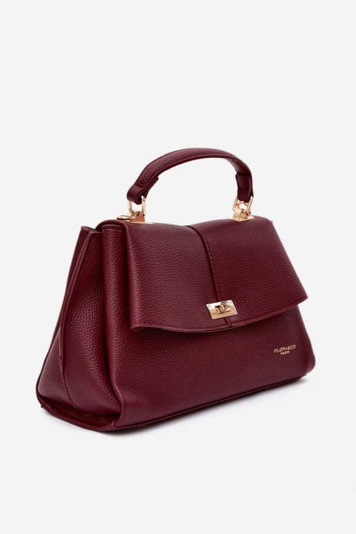Bolso de mujer en piel sintética burdeos Sybella