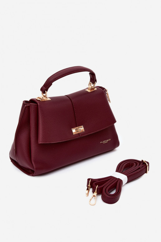 Bolso de mujer en piel sintética burdeos Sybella