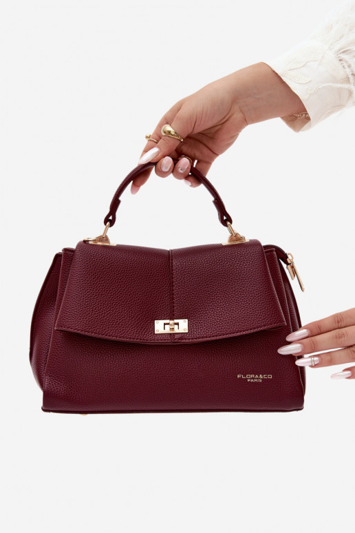 Bolso de mujer en piel sintética burdeos Sybella