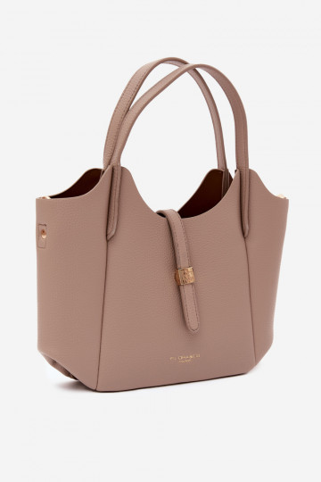 Bolso de piel sintética color marfil Toffee 2