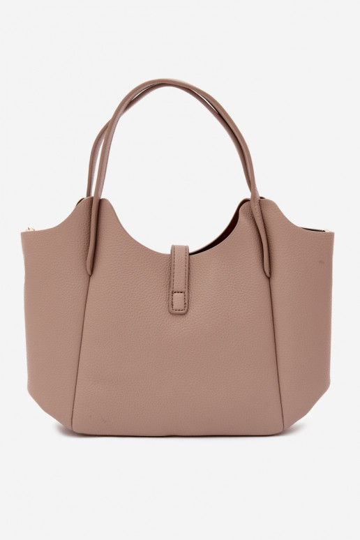 Bolso de piel sintética color marfil Toffee