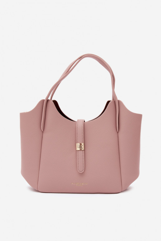 Bolso de piel sintética rosa Toffee