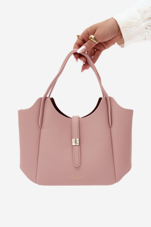 Bolso de piel sintética rosa Toffee