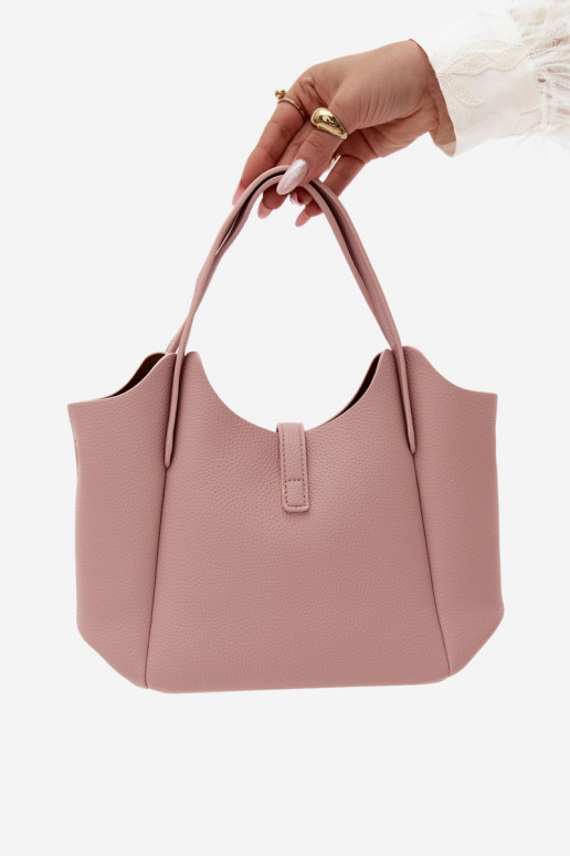 Bolso de piel sintética rosa Toffee