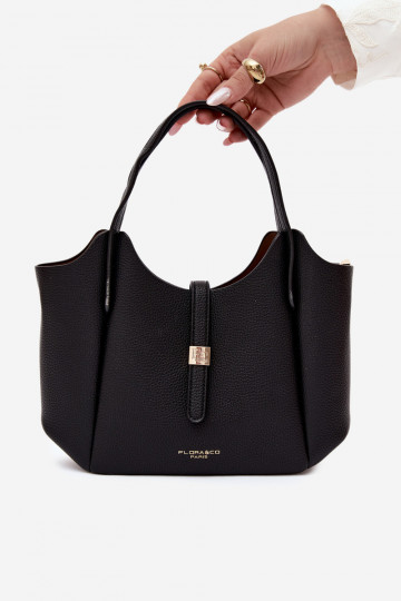 Bolso negro de piel sintética Toffee
